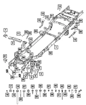 68723839aa Mopar Genuine Transmission Cross-member