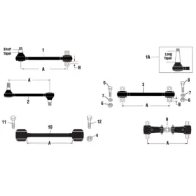 4537-243 Pai Axle Torque Rod 24 1/4in Center To 5/8in Mounting Hole For
