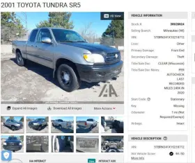 430-58609 Toyota Front Drive Shaft 6 Cylinder Automatic Transmission Fits 00-04 Tundra 4232002