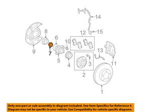 Toyota Oem 435210c010 07-22 Sequoia Front Suspension Brake Components-adjust Nut