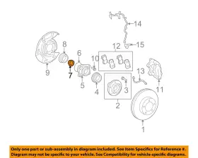 435210c010 Toyota Oem 07-22 Sequoia Front Suspension Brake Components-adjust Nut