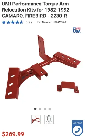 2230-b Umi Performance 2230 - 1982-1992 Gm F-body Torque Arm Relocation Kit- Th350