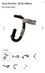 Oem Ford Oil Cooler Hose (tube Pipe) (9C3Z-7890-A) 2010-2016 F250 F350 New. Price: $45.00.