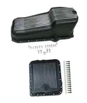 Small Block Chevy Finned Black Aluminum Stock Oil Pan + 700R4 Transmission New. Price: $154.95.