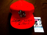 Bob Gibson Lou Brock Enos Slaughter Cardinals Hof Signed Auto Vtg Cap Hat Jsa. Price: $399.99.