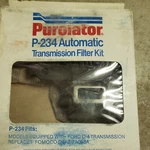Nors Purolator P-234 Auto Trans Filter Kit For 74-77 Mustang/mercury C4 New. Price: $15.00.