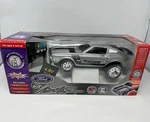 Ford 67 Mustang Silver Grey Black Rc Remote Control Car 1:15 Vintage Eztec Used. Price: $125.00.