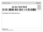 Genuine Bmw Rp Repair Kit, Mechatronics 24-34-7-647-849 New. Price: $4395.59.