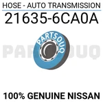 216356CA0A Genuine Nissan Hose Auto Transmission 21635-6CA0A New. Price: $26.07.