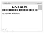 Genuine Bmw Rp Repair Kit, Mechatronics 24-34-7-647-850 New. Price: $4309.41.