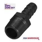 Derale 98101, One Black Aluminum Straight Hose Barb Fitti Ng 3/8 Npt X New. Price: $22.68.