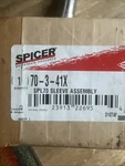 Spicer Dana Slip Yoke 70-3-41X Sleeve Assembly SPL70 Shaft New Drivetrain. Price: $110.00.