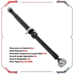 Rear Driveshaft For Dodge Durango 2011 2012 2013-2019 976-884 52123633AA Awd New. Price: $221.48.