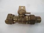 Mueller B-24352 250N , 3/4" Flared X Swivel Inline Ball Meter Valve W/lock Wing New. Price: $48.00.
