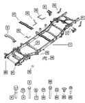 Genuine Mopar Transmission Cross-member 68209582AA New. Price: $314.10.
