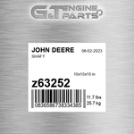 Z63252 Shaft Fits John Deere (surplus Open Box) New. Price: $497.03.