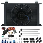 25 Row Trans-mission Oil Cooler Fan 6AN Hose Adapter 180F Thermostat Switch Kit New. Price: $129.95.