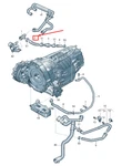 New Audi A6 Avant C7 Engine Coolant Hose 4G0121445AJ Original. Price: $31.96.