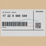 4X Genuine Bmw 17228680549 O-ring Neu. Price: $75.37.