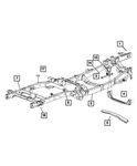Genuine Mopar Transmission Cross-member 5073587AA New. Price: $36.50.
