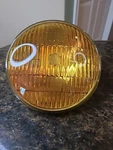 Vintage Westinghouse Amber-yellow Fog Light Bulb 5-3/4" Dia. 6 Volt 4012A Guc Used. Price: $52.00.